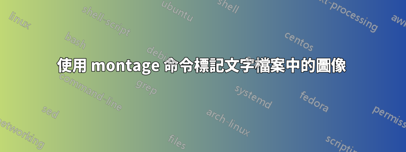 使用 montage 命令標記文字檔案中的圖像