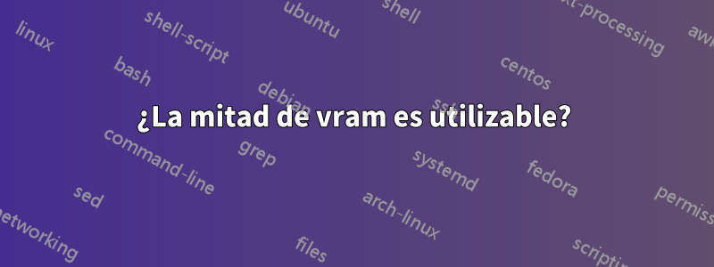 ¿La mitad de vram es utilizable?