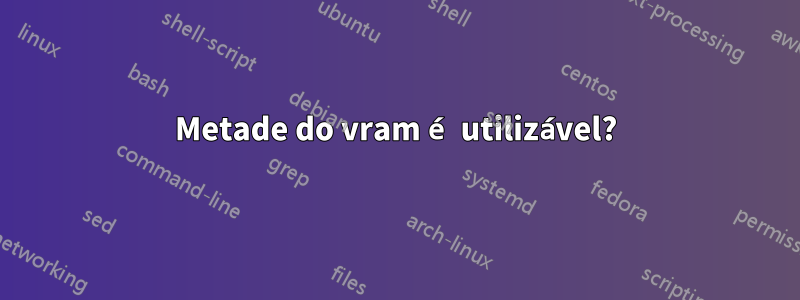 Metade do vram é utilizável?