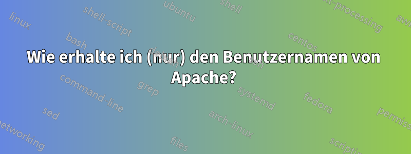 Wie erhalte ich (nur) den Benutzernamen von Apache?