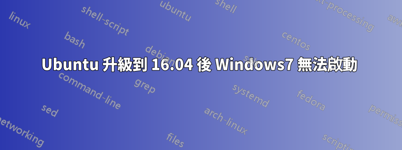 Ubuntu 升級到 16.04 後 Windows7 無法啟動