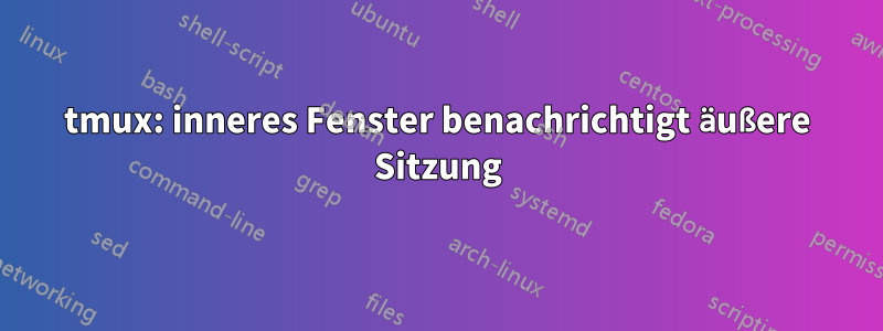 tmux: inneres Fenster benachrichtigt äußere Sitzung