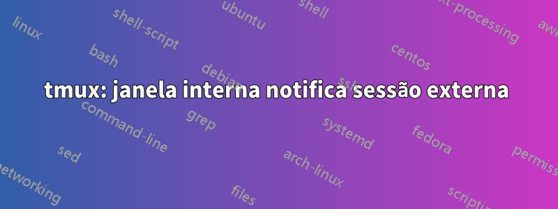 tmux: janela interna notifica sessão externa