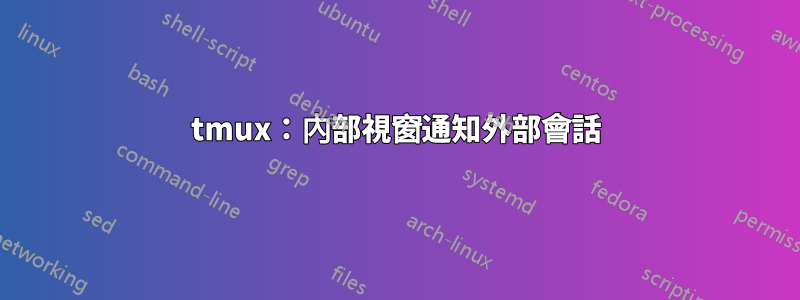 tmux：內部視窗通知外部會話