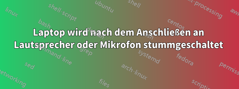 Laptop wird nach dem Anschließen an Lautsprecher oder Mikrofon stummgeschaltet