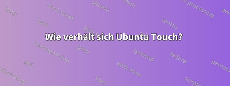 Wie verhält sich Ubuntu Touch?