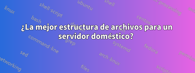 ¿La mejor estructura de archivos para un servidor doméstico? 