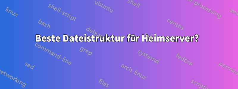 Beste Dateistruktur für Heimserver? 