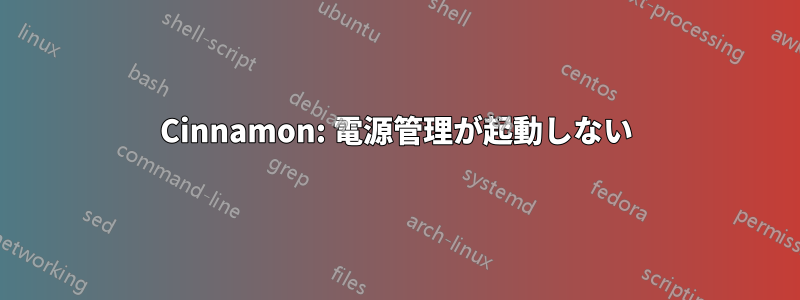 Cinnamon: 電源管理が起動しない