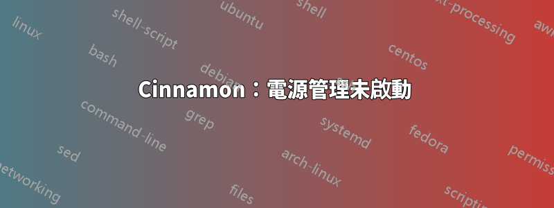 Cinnamon：電源管理未啟動