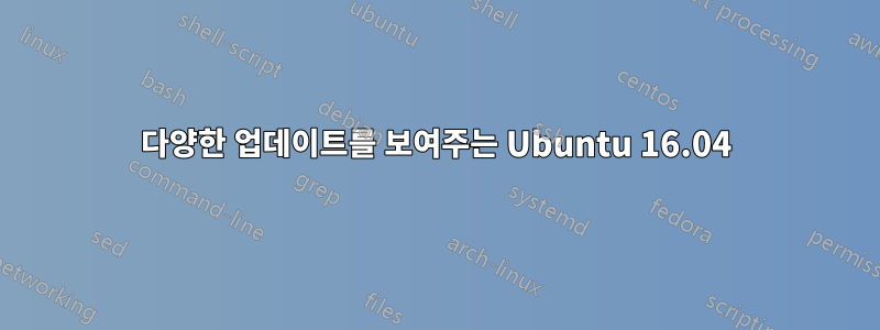 다양한 업데이트를 보여주는 Ubuntu 16.04