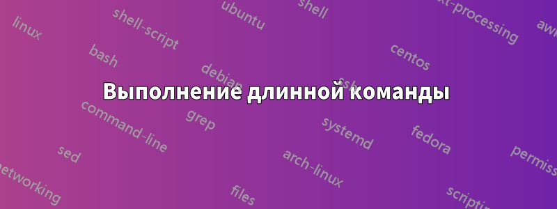 Выполнение длинной команды