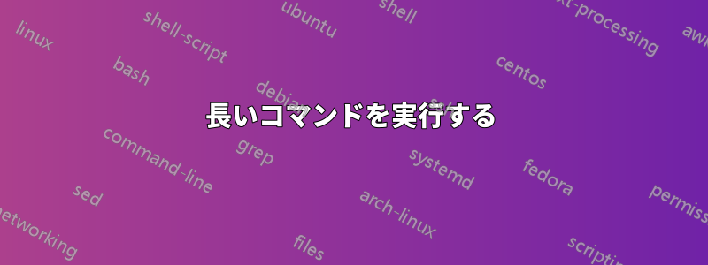 長いコマンドを実行する