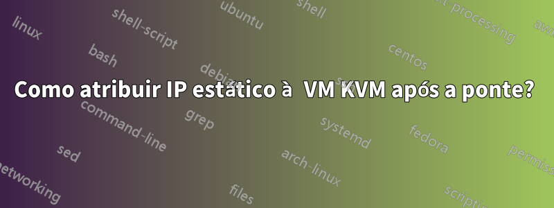 Como atribuir IP estático à VM KVM após a ponte?