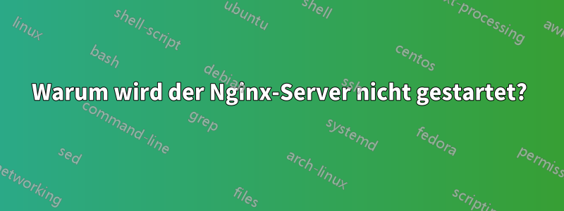 Warum wird der Nginx-Server nicht gestartet?