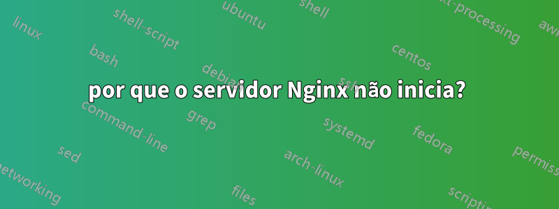 por que o servidor Nginx não inicia?