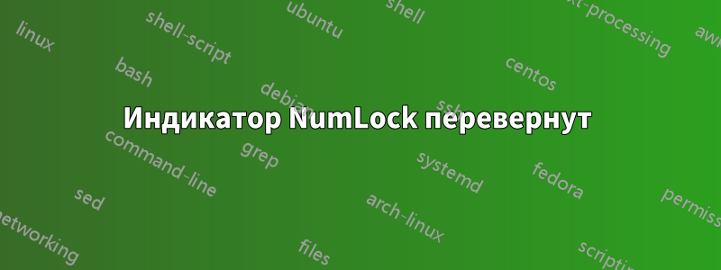 Индикатор NumLock перевернут