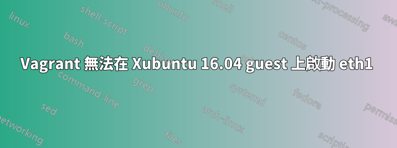 Vagrant 無法在 Xubuntu 16.04 guest 上啟動 eth1