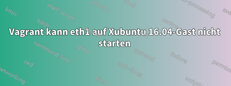 Vagrant kann eth1 auf Xubuntu 16.04-Gast nicht starten