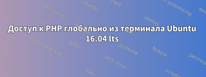 Доступ к PHP глобально из терминала Ubuntu 16.04 lts