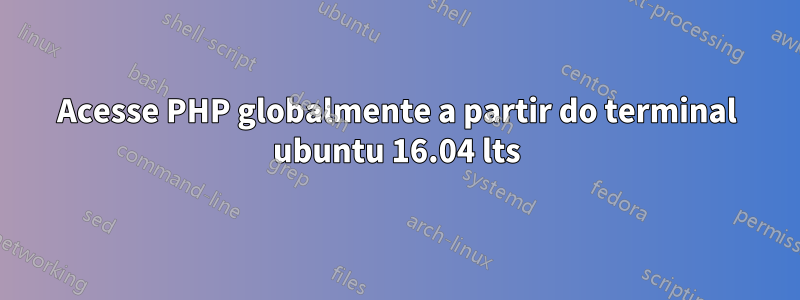 Acesse PHP globalmente a partir do terminal ubuntu 16.04 lts