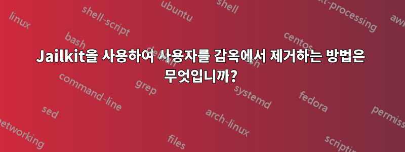 Jailkit을 사용하여 사용자를 감옥에서 제거하는 방법은 무엇입니까?