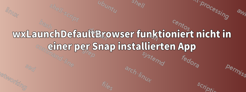 wxLaunchDefaultBrowser funktioniert nicht in einer per Snap installierten App