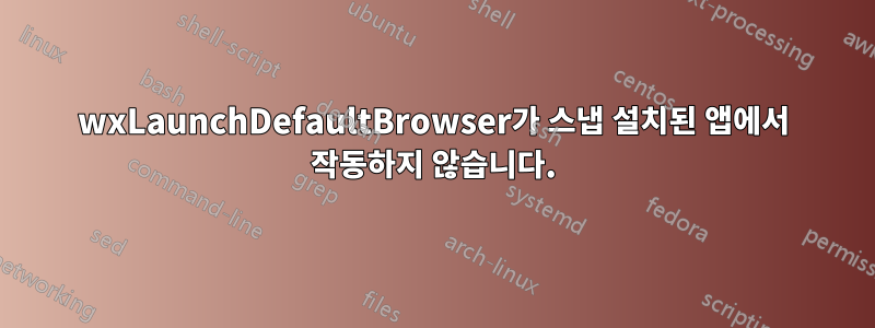 wxLaunchDefaultBrowser가 스냅 설치된 앱에서 작동하지 않습니다.