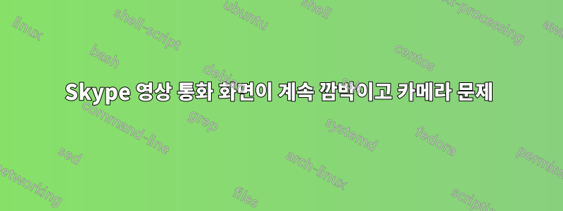 Skype 영상 통화 화면이 계속 깜박이고 카메라 문제