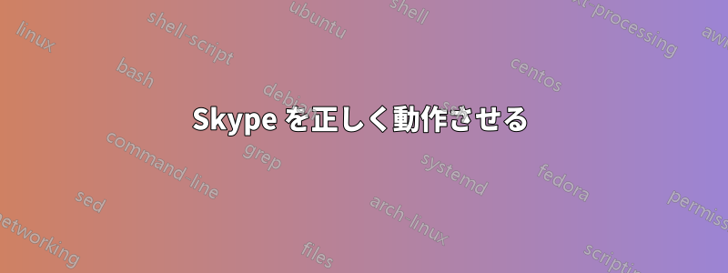 Skype を正しく動作させる