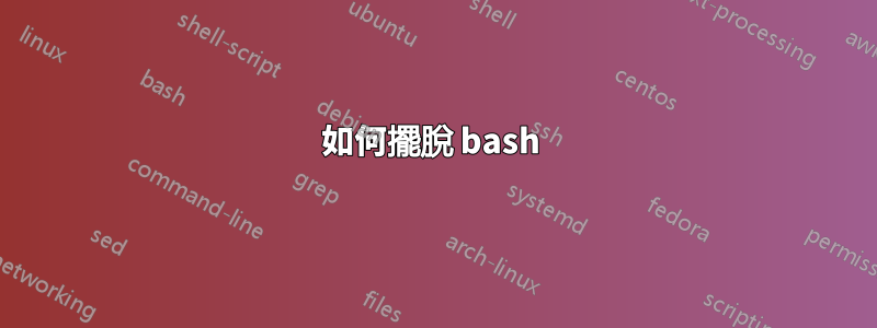 如何擺脫 bash 