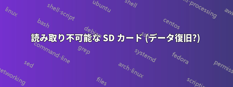 読み取り不可能な SD カード (データ復旧?)