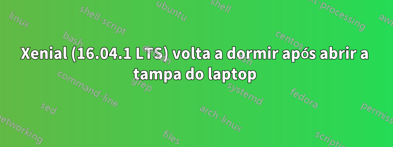 Xenial (16.04.1 LTS) volta a dormir após abrir a tampa do laptop