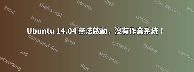 Ubuntu 14.04 無法啟動，沒有作業系統！