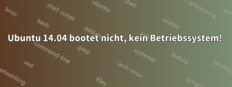 Ubuntu 14.04 bootet nicht, kein Betriebssystem!