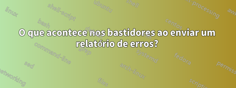 O que acontece nos bastidores ao enviar um relatório de erros?