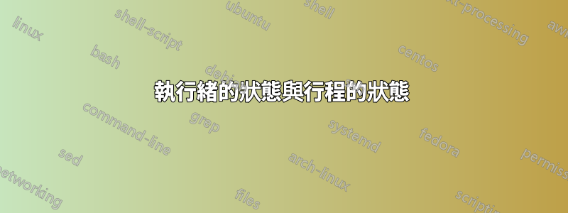 執行緒的狀態與行程的狀態