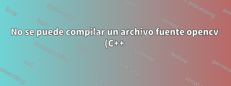 No se puede compilar un archivo fuente opencv (C++) usando 'pkg-config --cflags --libs opencv'