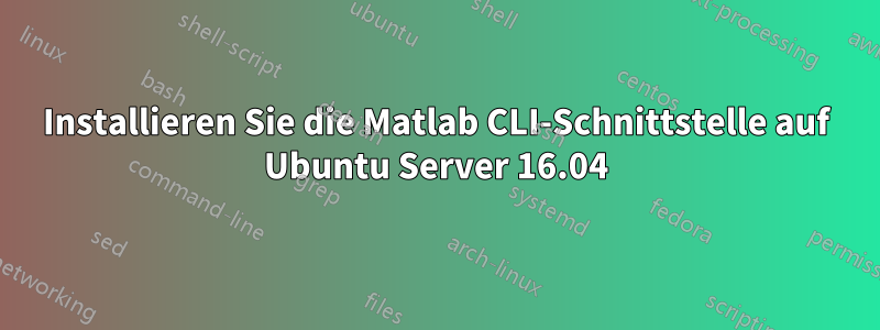 Installieren Sie die Matlab CLI-Schnittstelle auf Ubuntu Server 16.04