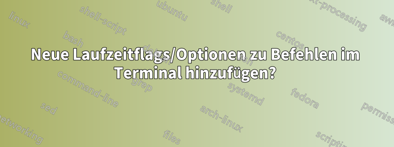 Neue Laufzeitflags/Optionen zu Befehlen im Terminal hinzufügen?