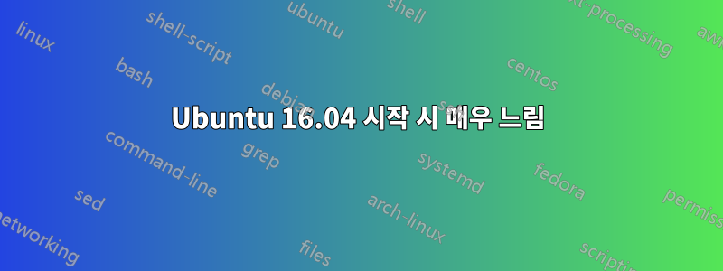 Ubuntu 16.04 시작 시 매우 느림