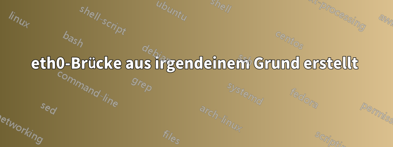 eth0-Brücke aus irgendeinem Grund erstellt