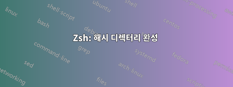 Zsh: 해시 디렉터리 완성