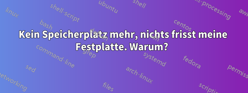 Kein Speicherplatz mehr, nichts frisst meine Festplatte. Warum? 