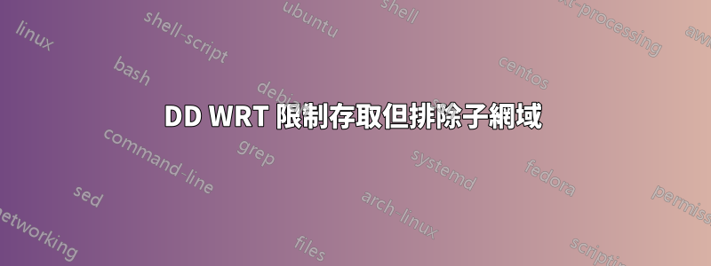 DD WRT 限制存取但排除子網域