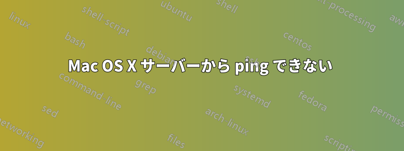 Mac OS X サーバーから ping できない