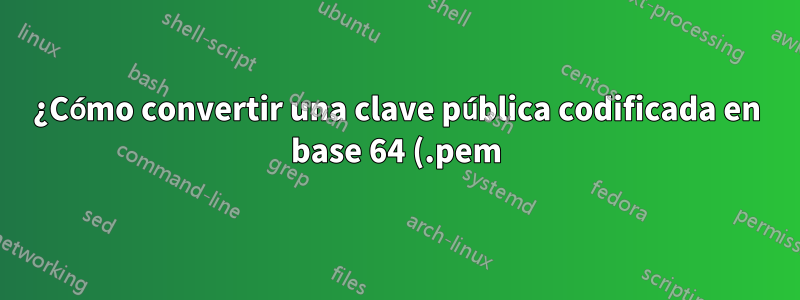 ¿Cómo convertir una clave pública codificada en base 64 (.pem) a bytearray?