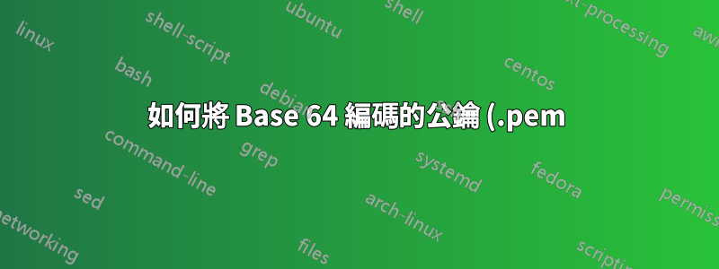 如何將 Base 64 編碼的公鑰 (.pem) 轉換為 bytearray?