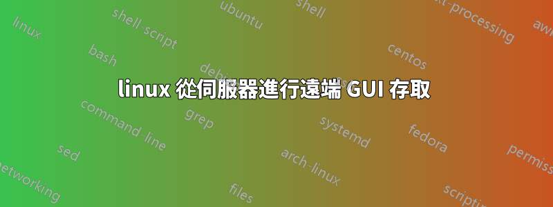 linux 從伺服器進行遠端 GUI 存取