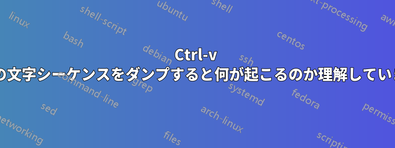 Ctrl-v で端末の文字シーケンスをダンプすると何が起こるのか理解していますか?